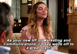 GIF of Alexis Rose from Schitt’s Creek, saying “we’re off to a great start”