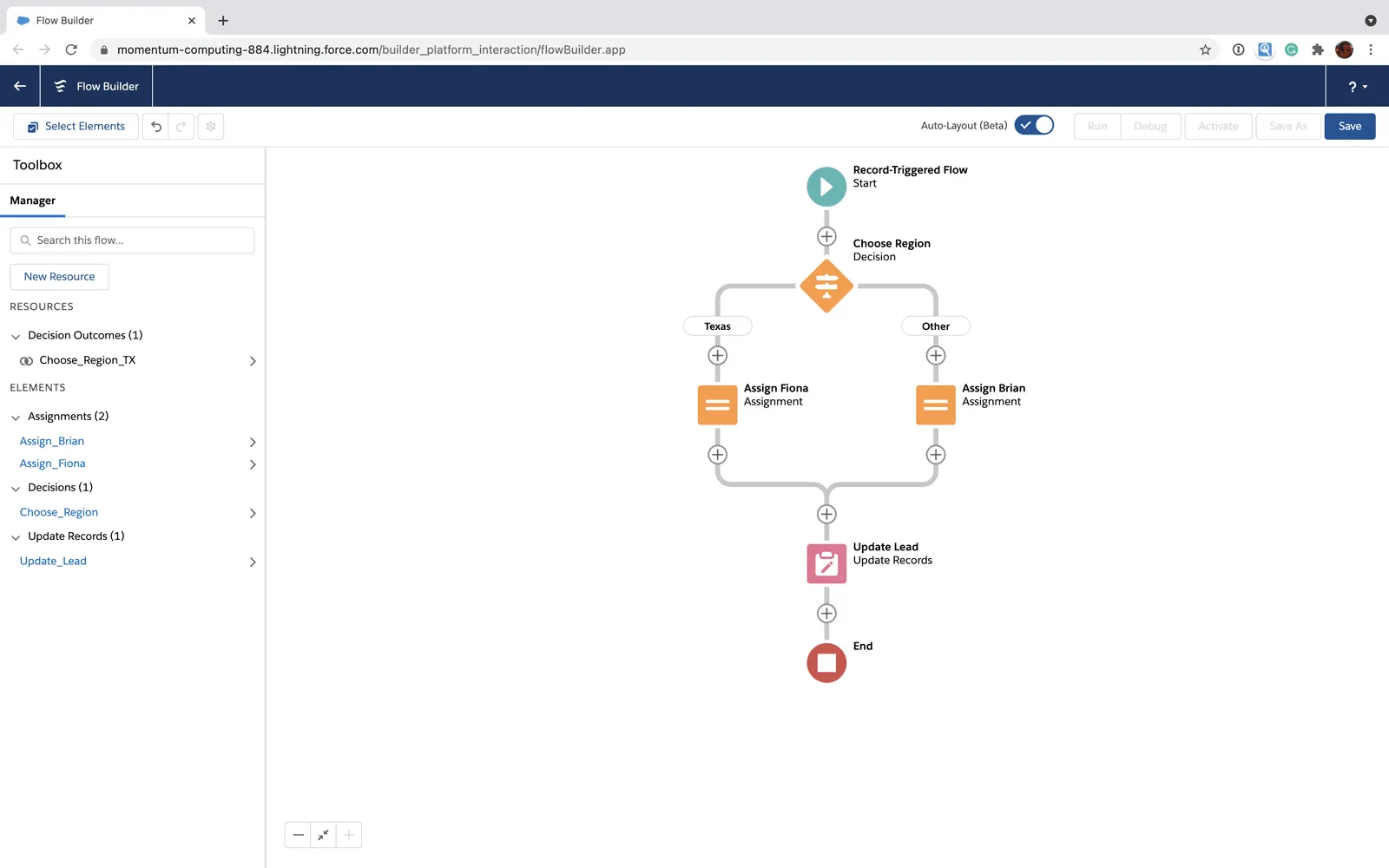 How to update records in Salesforce Flow