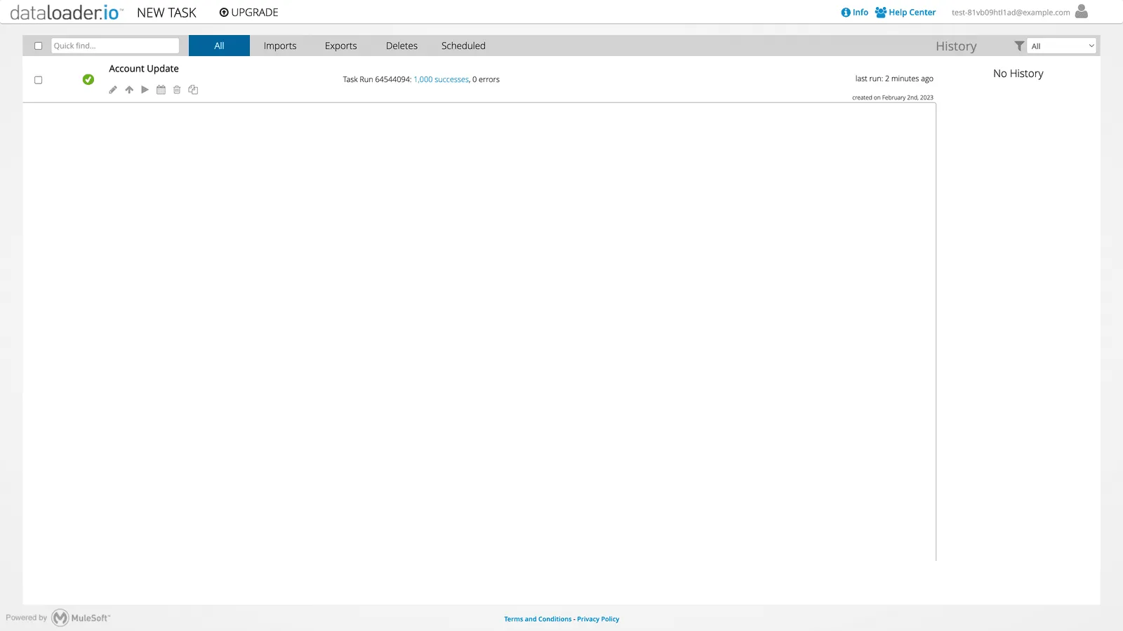 Results of mass account owner transfer in Salesforce using dataloader.io