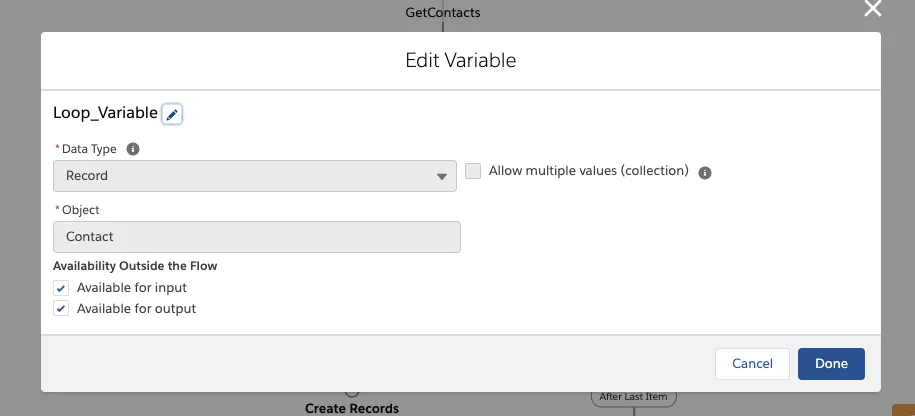 edit loop variable