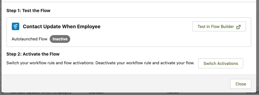 test the flow screenshot