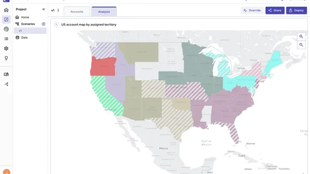 Now you can see your territory carve on a map