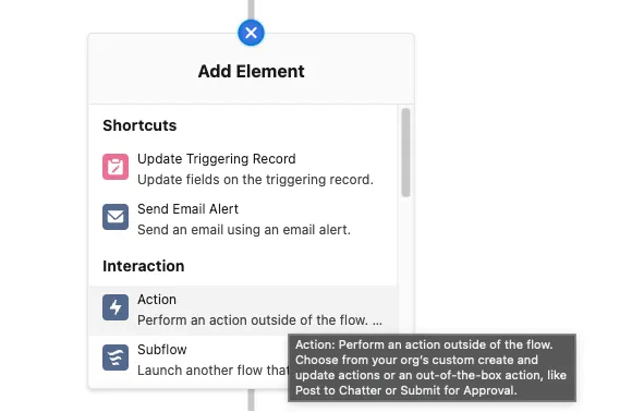 add an element to flow 2