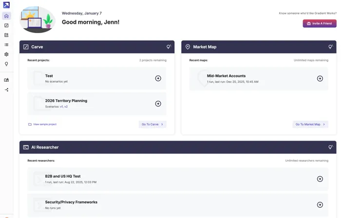 Web app home page