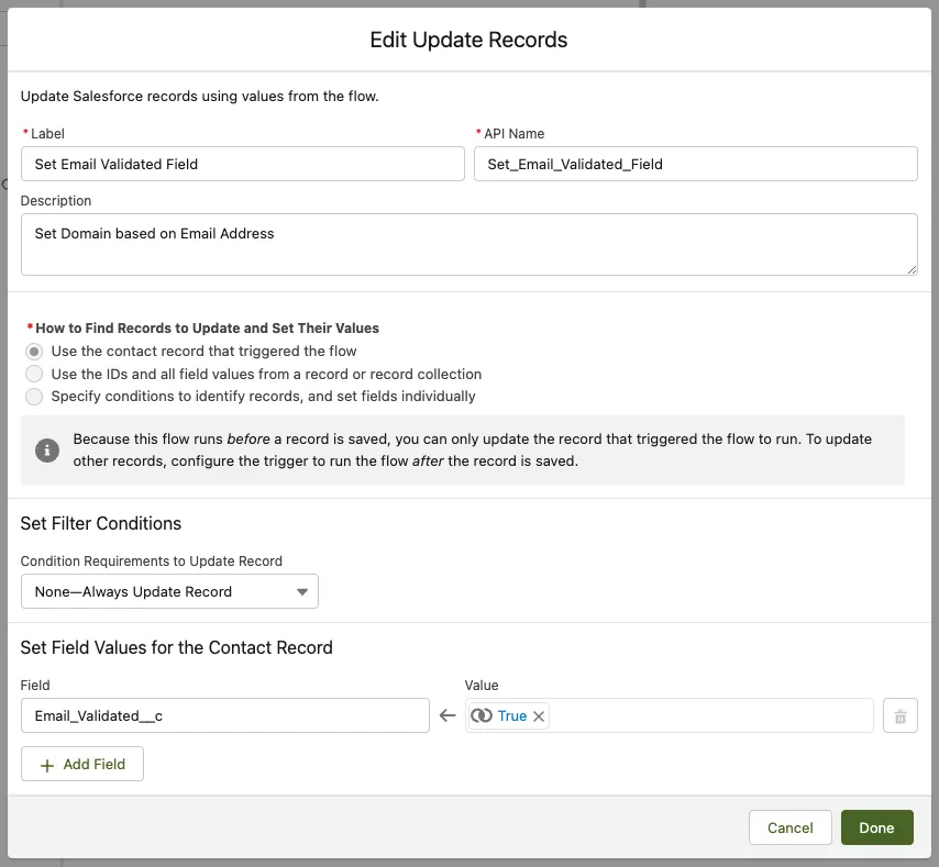 edit update records